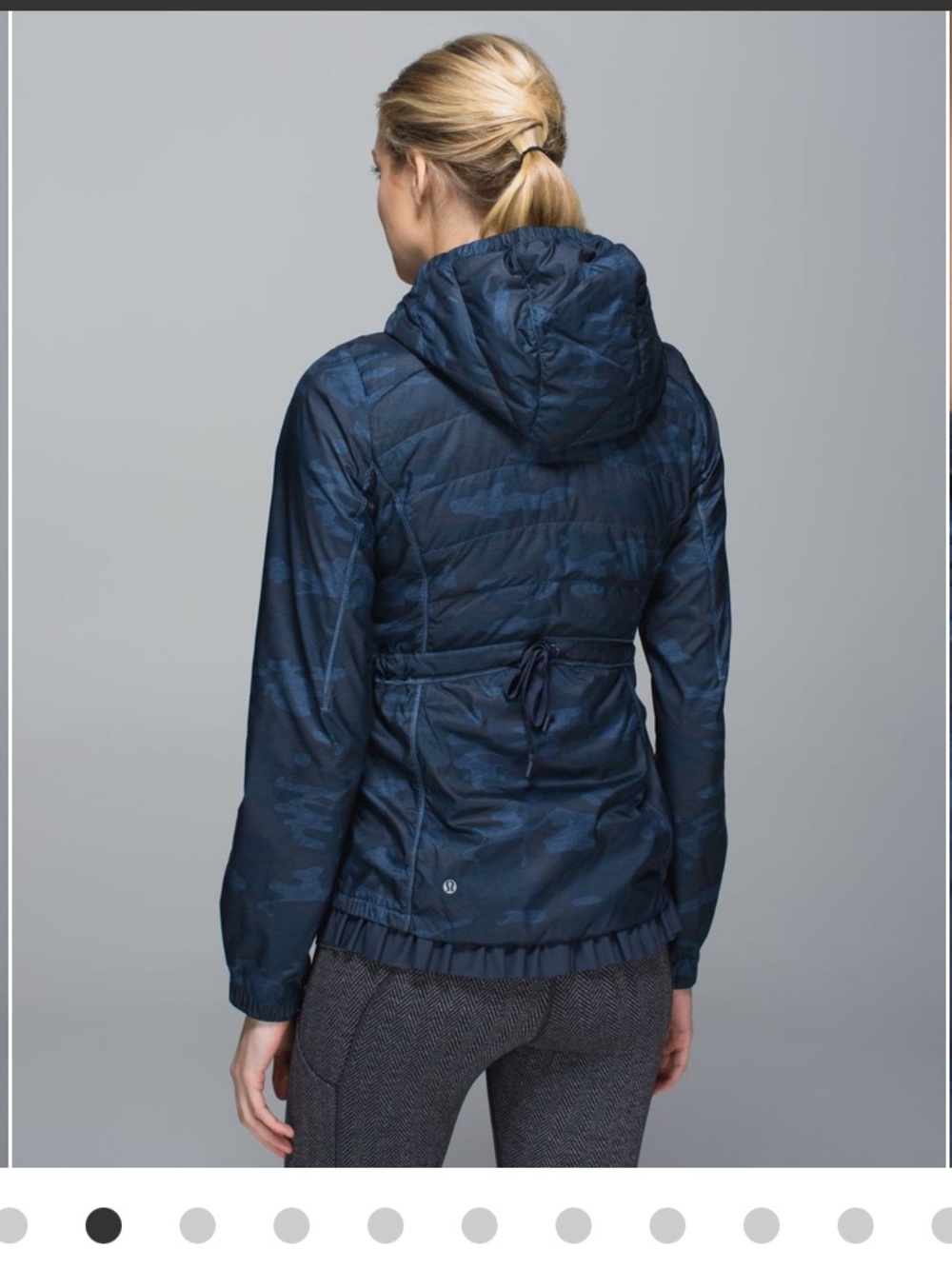 lululemon sz 8 Spring Fling Puffy Windbreaker Lotus Camo Oil Slick Blue jacket